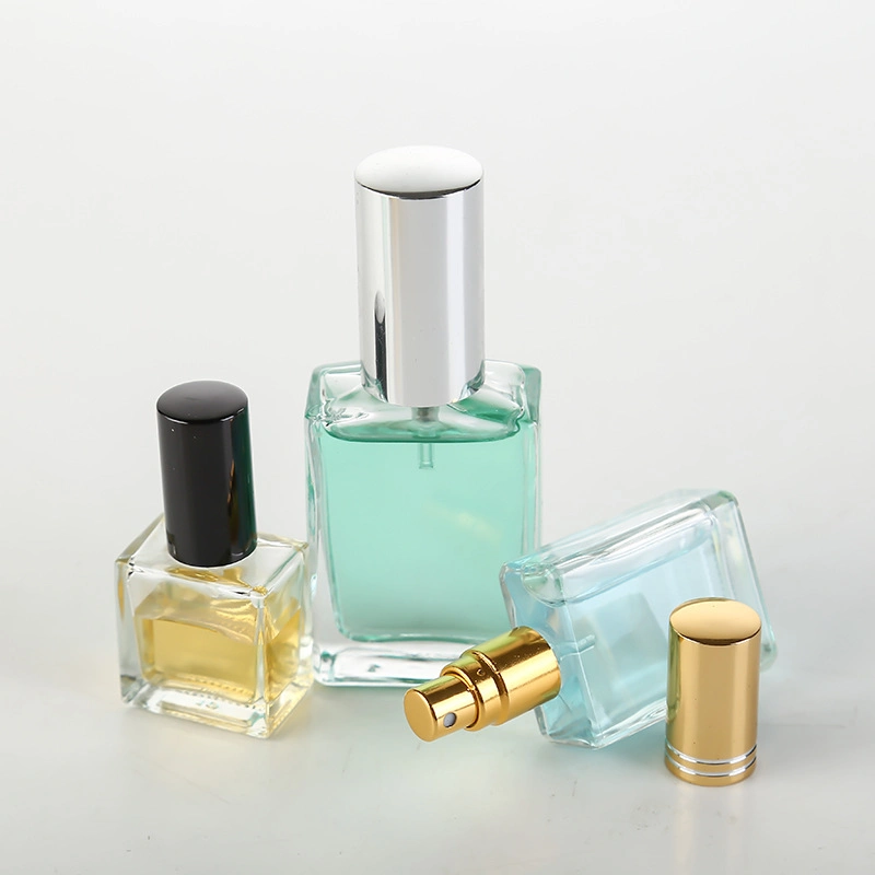 Customized 10ml 35ml 50ml 100ml Clear Spray Glass Perfume Bottle 80ml Square Glass Bottle Aromatherapy Bottles Cosmetic Lotion Bottle